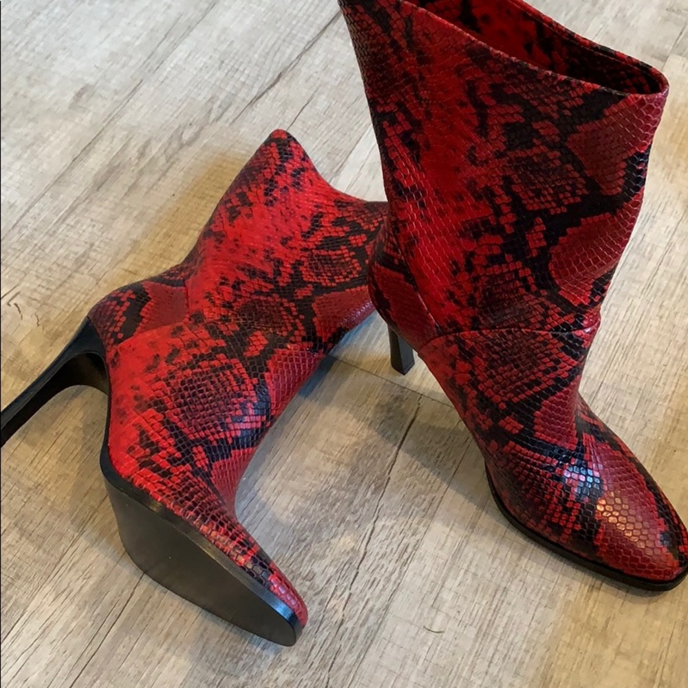 Red Ankle Booties